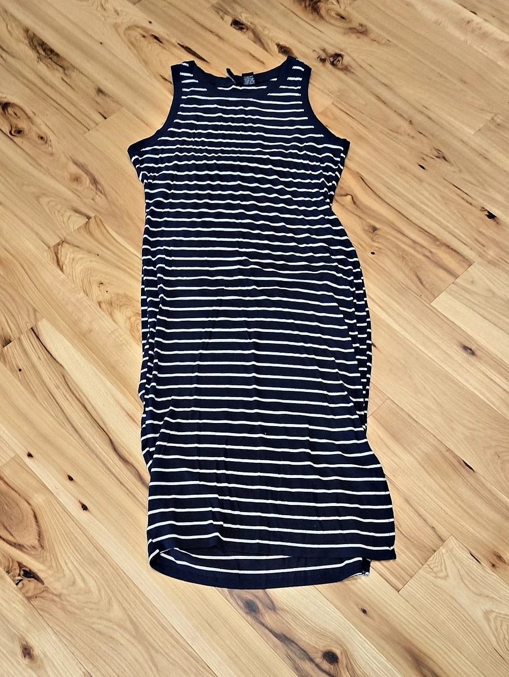 No Comment Striped Mini Dress in Blue & White Size Medium